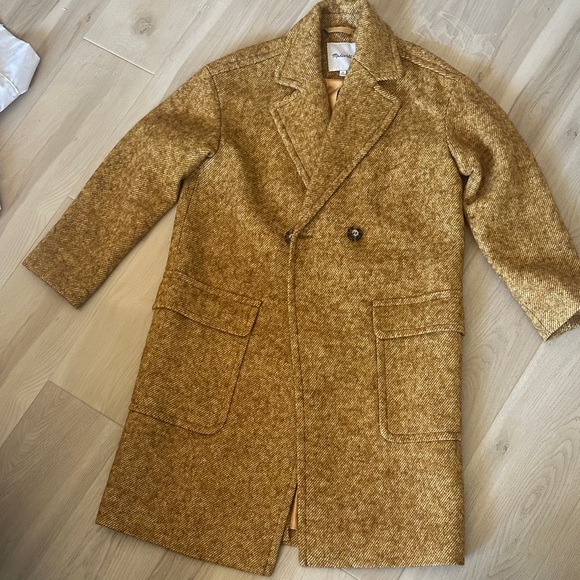 Madewell Tan Pea Coat - Picture 1 of 3